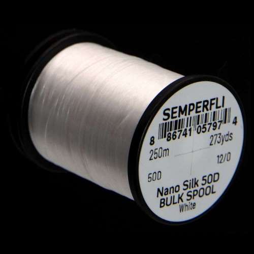 Semperfli Nano Silk 50D 12/0 White Bulk 250m